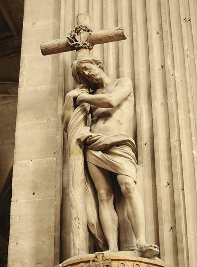 Le Christ appuyé sur la Croix. Edme Bouchardon.