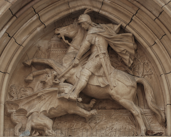 Saint Georges terrassant le dragon. Charles Dufraine