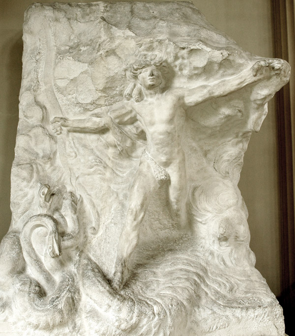 Apollon vainqueur du serpent Python. Auguste Rodin.